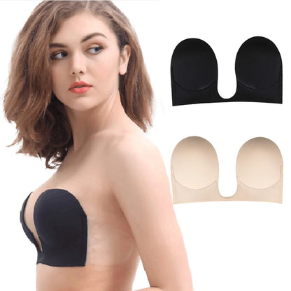 Invisible Push Up Strapless Silicone Bra