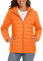 TACVASEN Women's Hooded Puffer Jacket Lightweight Casual