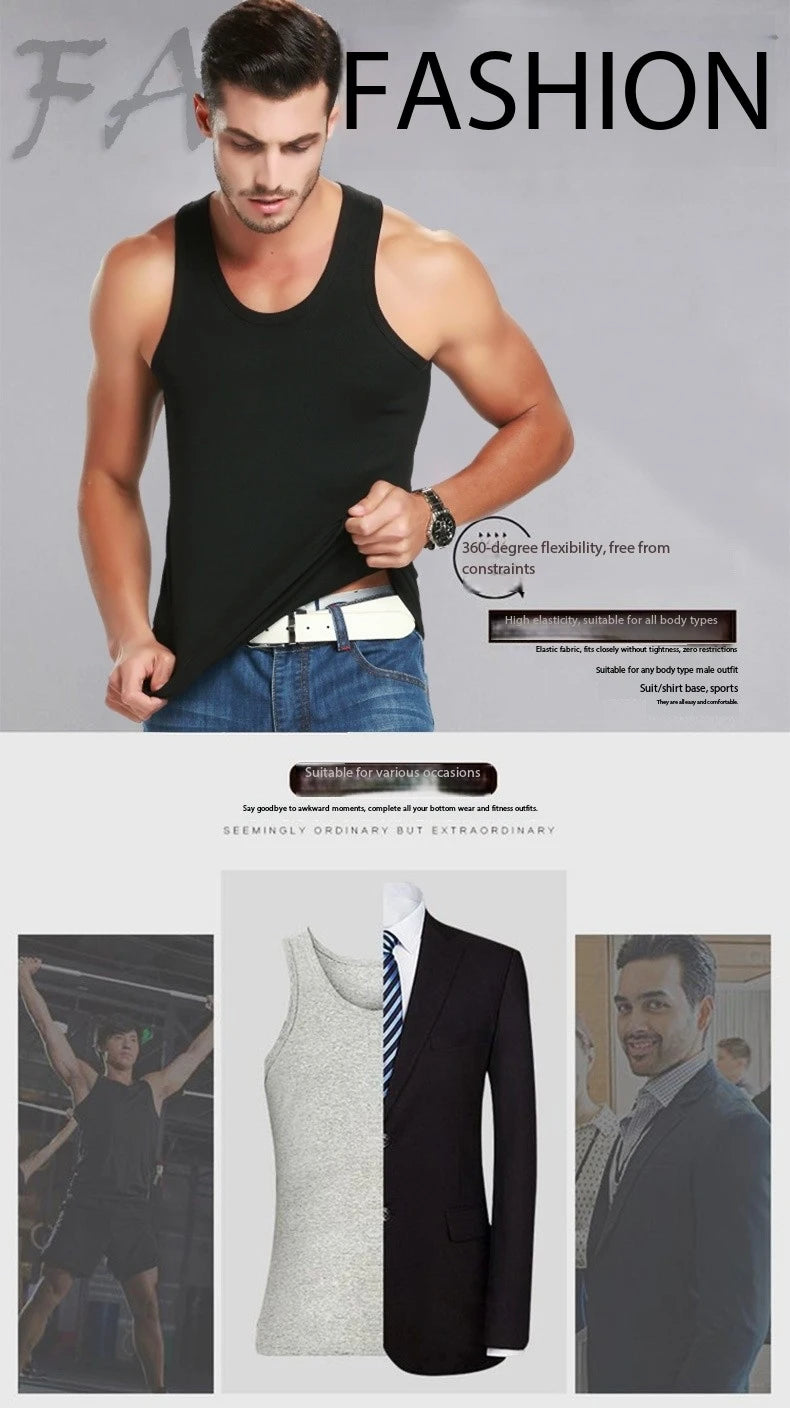 Men's Cotton Sports Skinny Vest Sleeveless Top