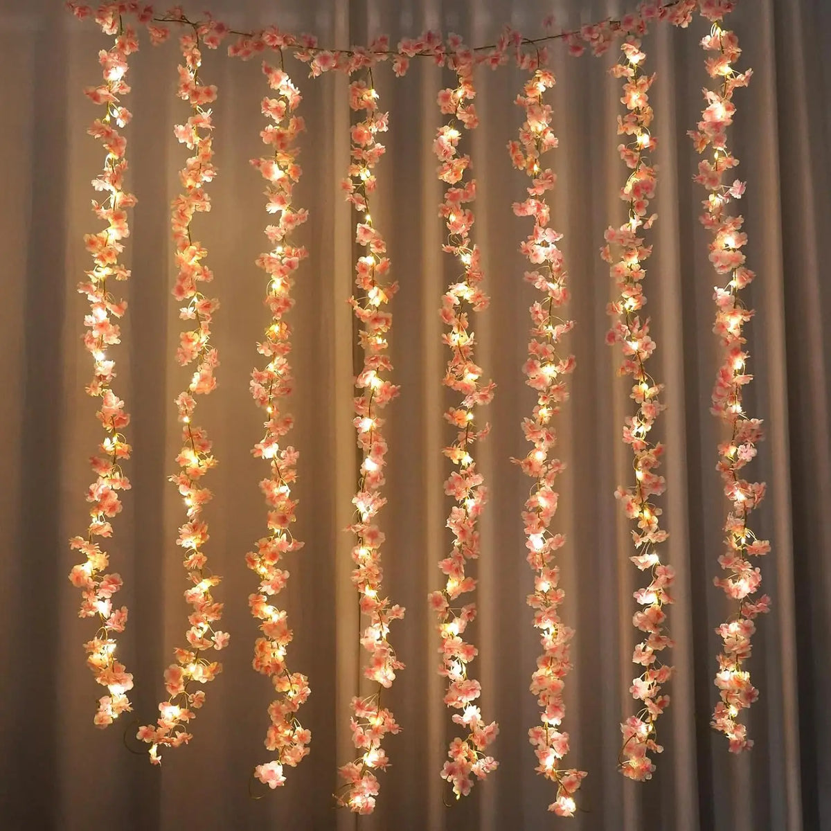 Artificial Flower Garland Lights for Home Decoration