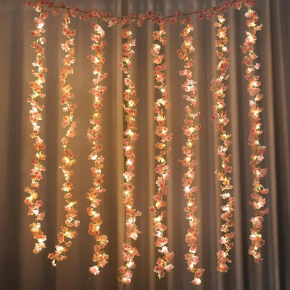 Artificial Flower Garland Lights for Home Decoration