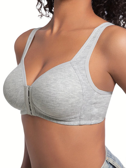 Women's Wire-Free Front Closure Full Coverage Bra