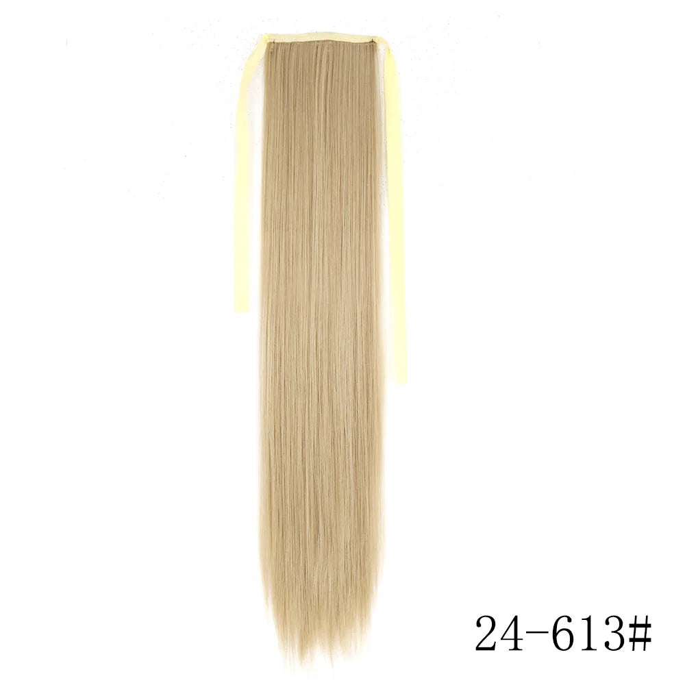 Long Straight Clip-in Ponytail Hair Extension Black