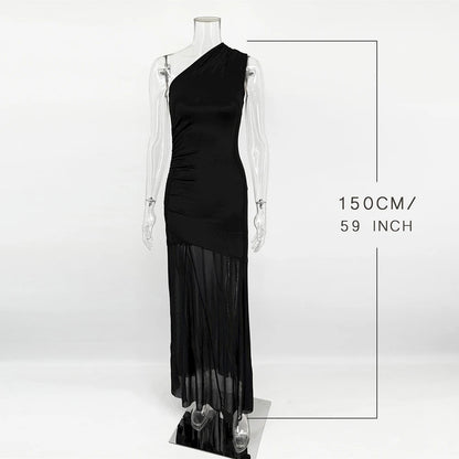 Ticketsx Off Shoulder Backless Slim Long Dress
