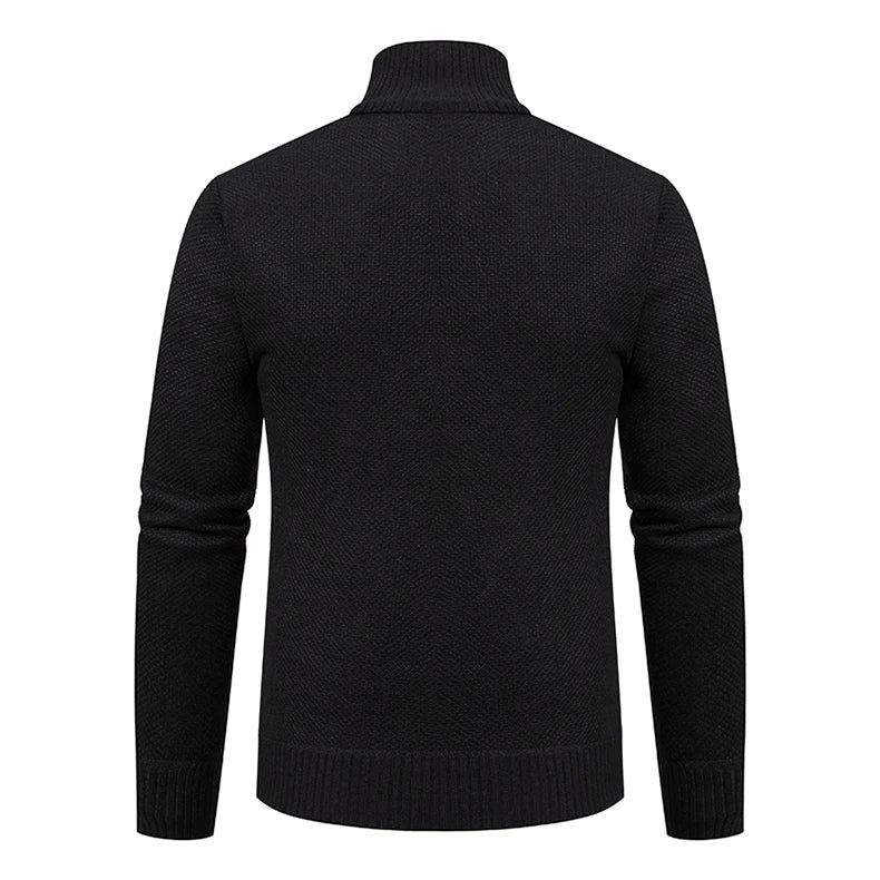 Men's Fleece Zipper Cardigan Casual Sports Coat