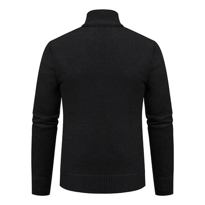 Men's Fleece Zipper Cardigan Casual Sports Coat