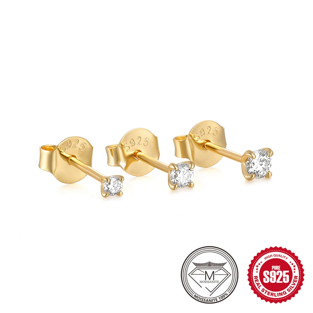Canner Moissanite Stud Earrings 925 Sterling Silver