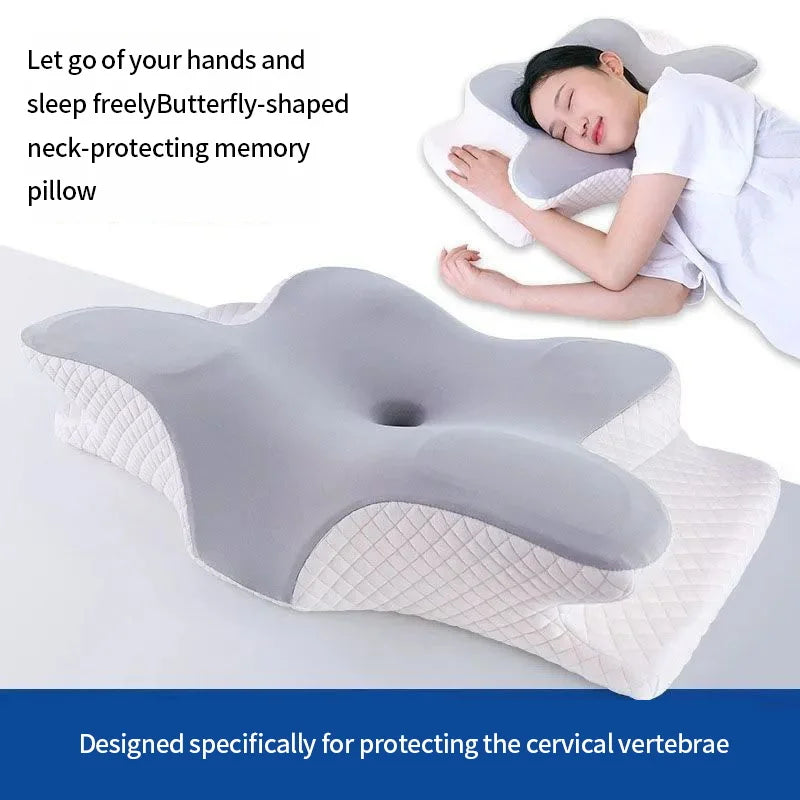 Memory Foam Butterfly Neck Pillow for Bedding