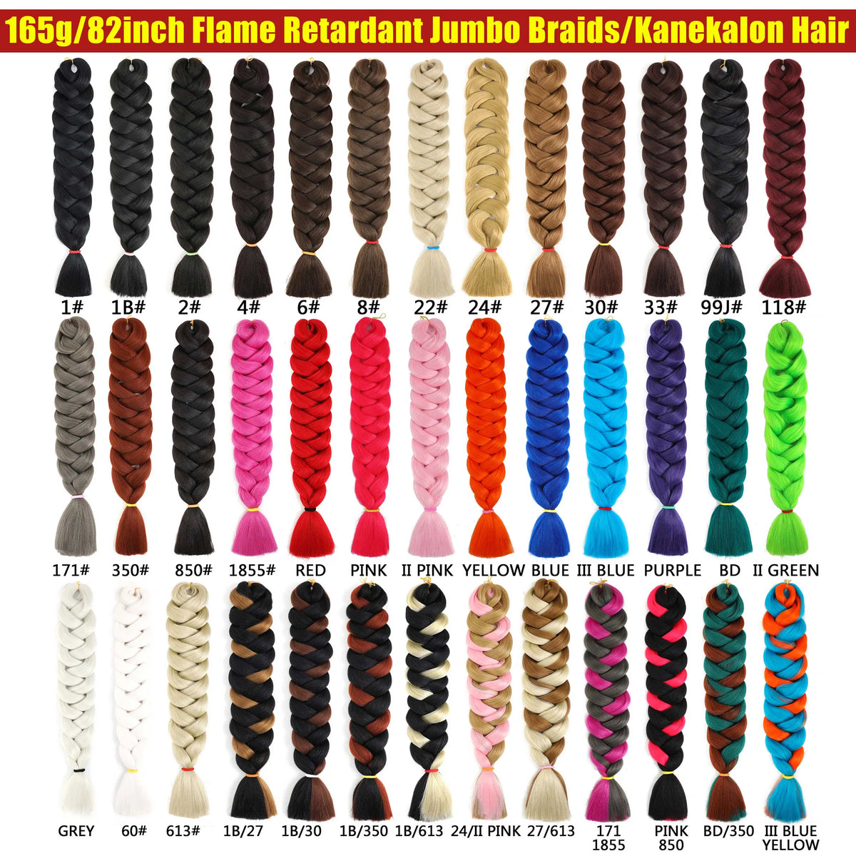 Kanekalon Jumbo Braiding Hair 82 Inch Kinky Straight