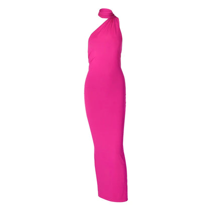 Hugcitar One Shoulder Backless Maxi Dress Women