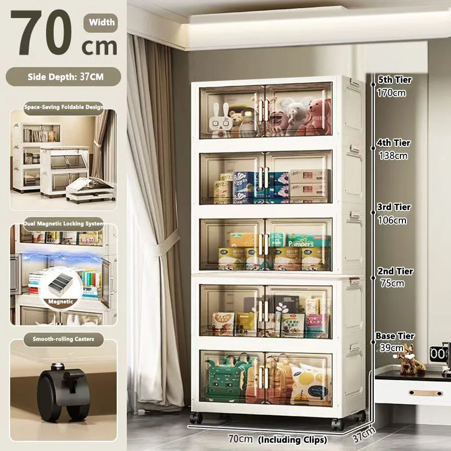 Large Capacity Plastic Folding Storage Cabinet