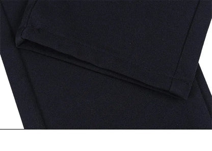 Men's Casual Elastic Straight Pants Black Blue