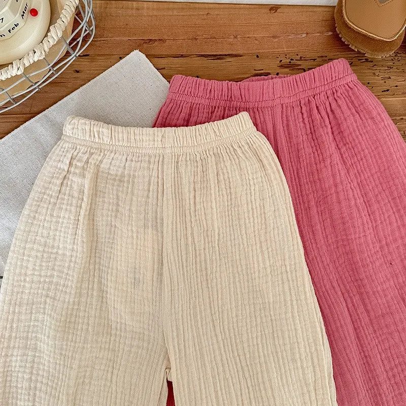 Summer Thin Solid Color Anti Mosquito Pants for Kids