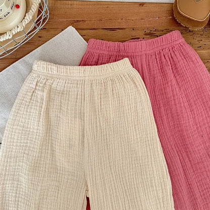 Summer Thin Solid Color Anti Mosquito Pants for Kids