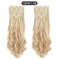 22 Inch Curly Wavy Clip In Hair Extensions Synthetic