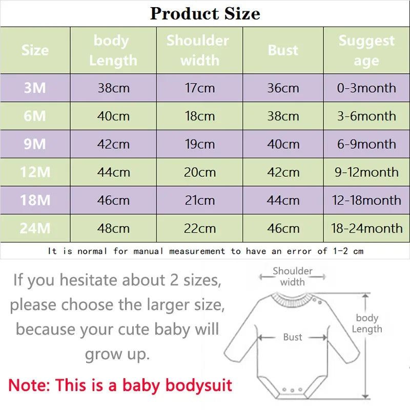 Baby Bodysuit Summer Romper for Newborns 0-12M