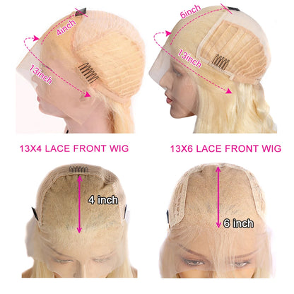 Blonde 613 Lace Front Human Hair Wig 40 Inch Straight