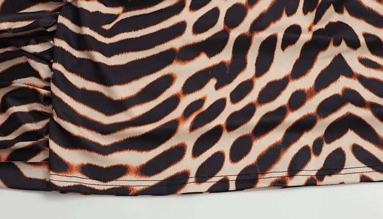 CNYISHE Print Slash Neck Sheath Dress for Women