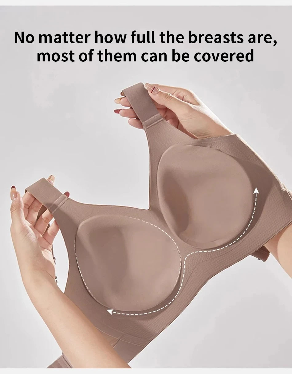Women's Seamless Wire-Free Bra, Thin Style, Large Size