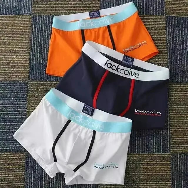 Cotton Boxer Shorts for Men 3Pcs Breathable Underwear
