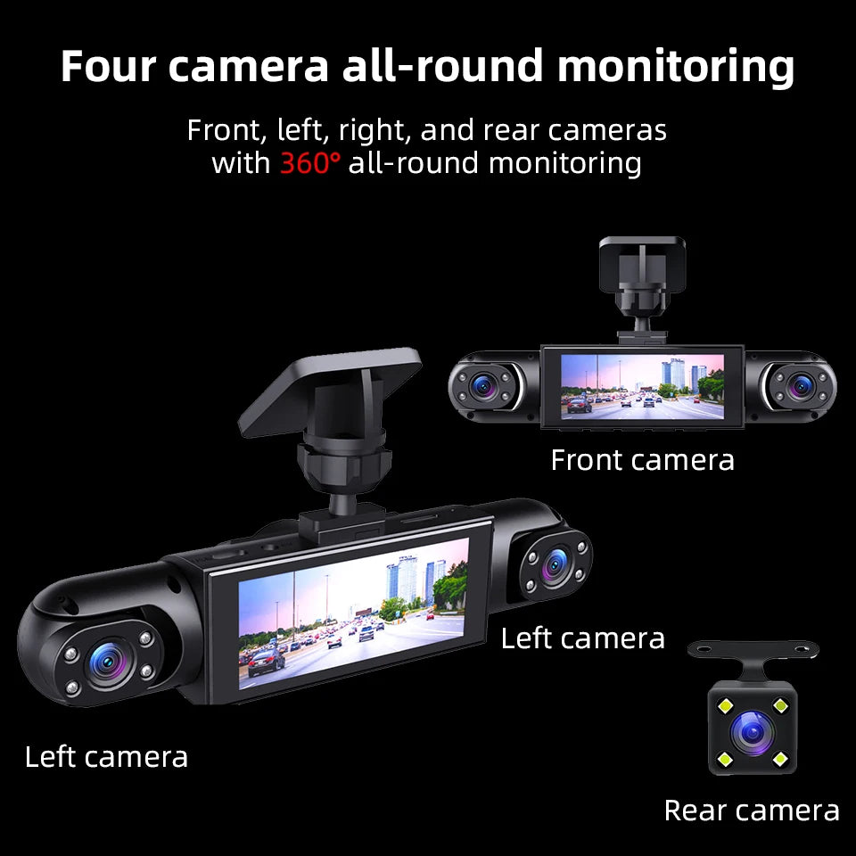 1080P Four-Channel Car DVR with Night Vision