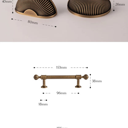Brushed Antique Brass Kitchen Cabinet Pull Handle
