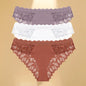 Lace Hollow Out Low-Waist Floral Briefs for Women