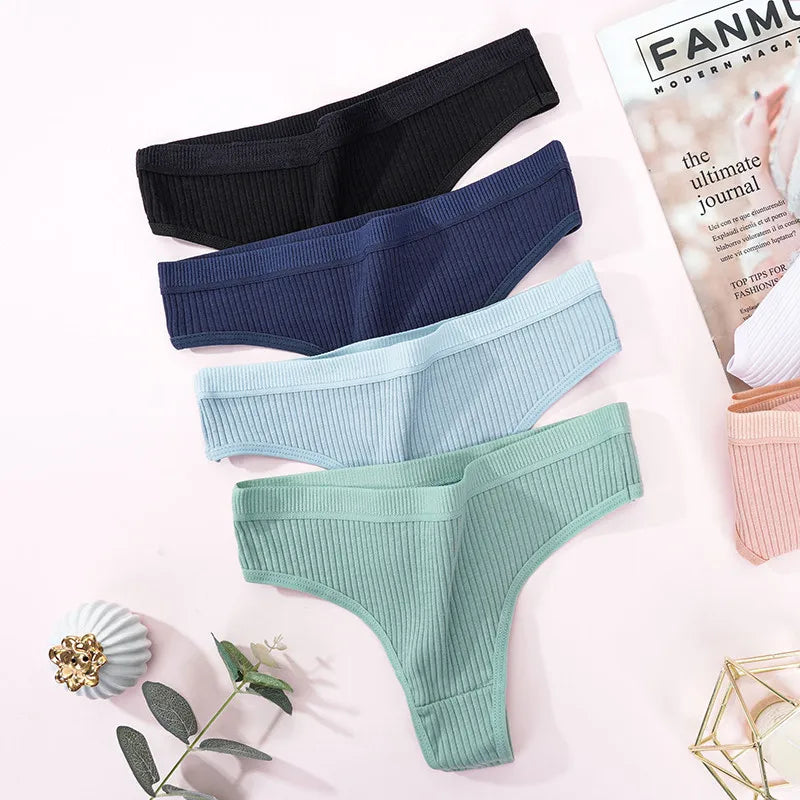 Women's Cotton Low Waist Briefs 3Pcs Set
