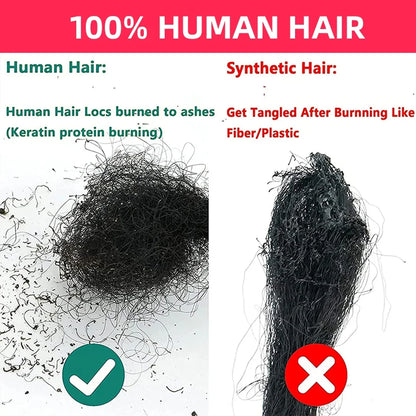 Kinky Straight Human Hair Dreadlocks Extensions 10 20 40 60 Strands