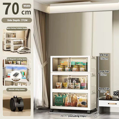 Large Capacity Plastic Folding Storage Cabinet