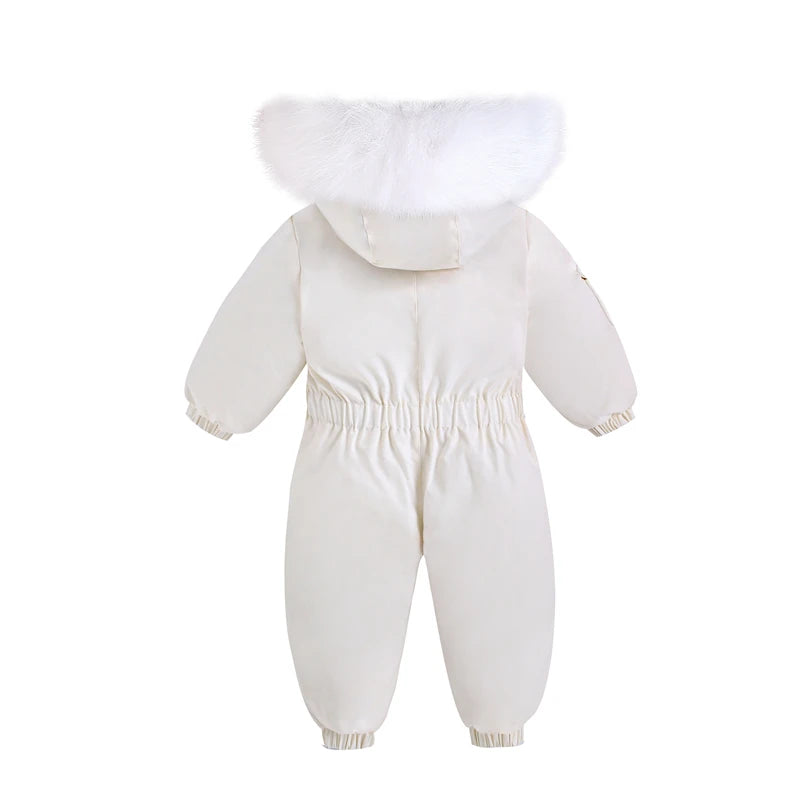 Winter Baby Ski Suit Plus Velvet Jumpsuit Waterproof