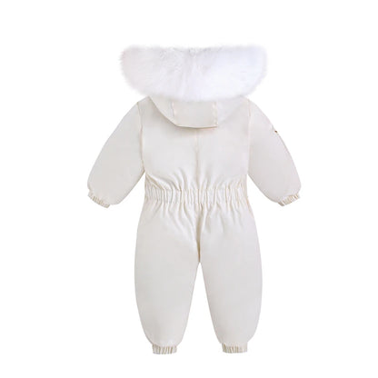 Winter Baby Ski Suit Plus Velvet Jumpsuit Waterproof
