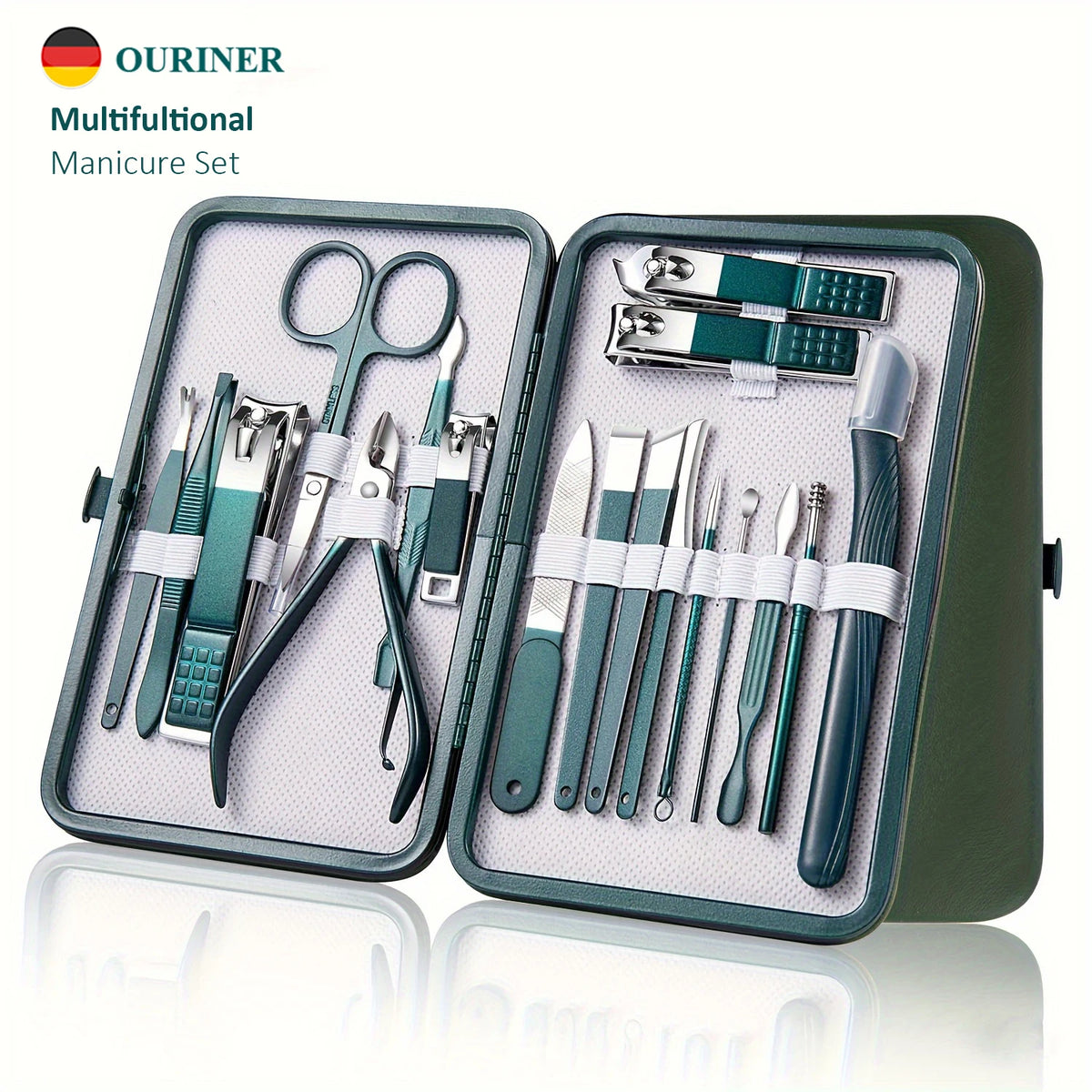 Stainless Steel Nail Care Kit with Travel Case