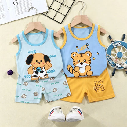 Cotton Summer Kids Clothing Set T-Shirt and Shorts