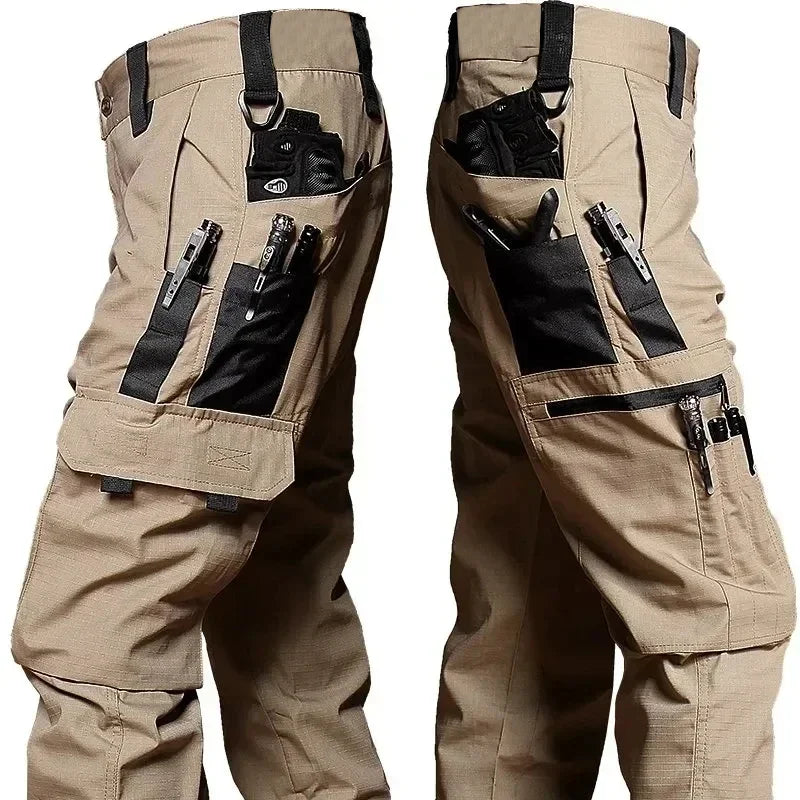 Men's Cargo Trousers Waterproof Multi-Pocket Pants