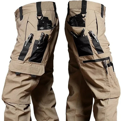 Men's Cargo Trousers Waterproof Multi-Pocket Pants
