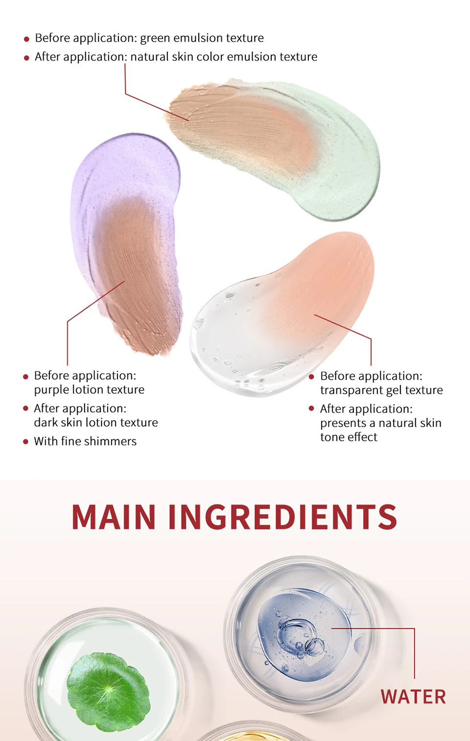 CC Cream Color Changing Liquid Foundation with Centella