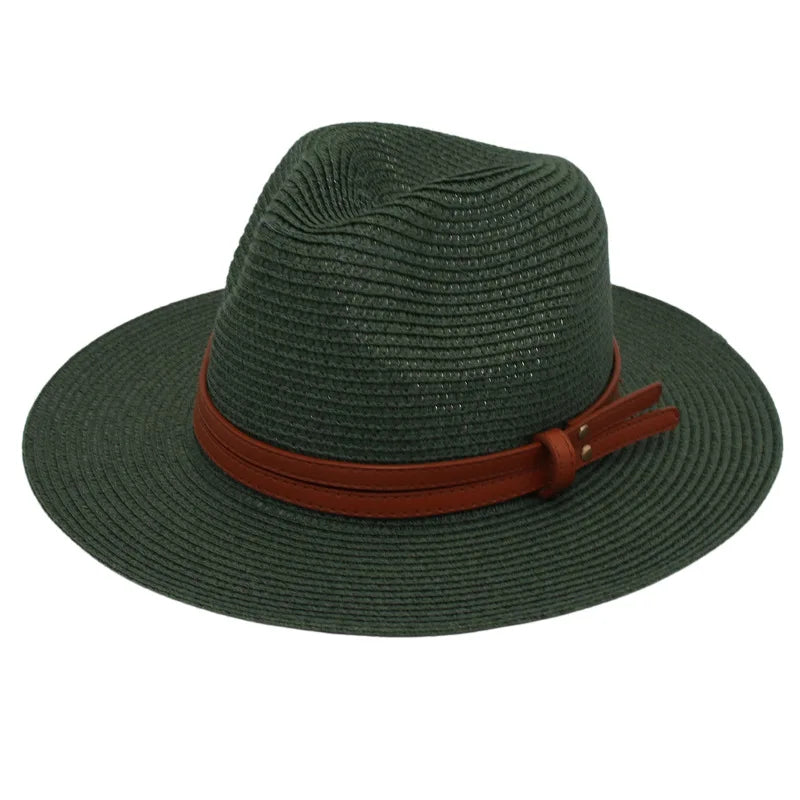 Straw Panama Sun Hat for Women Beach Leisure