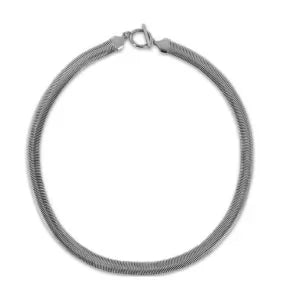 Vintage Textured Stainless Steel Necklace