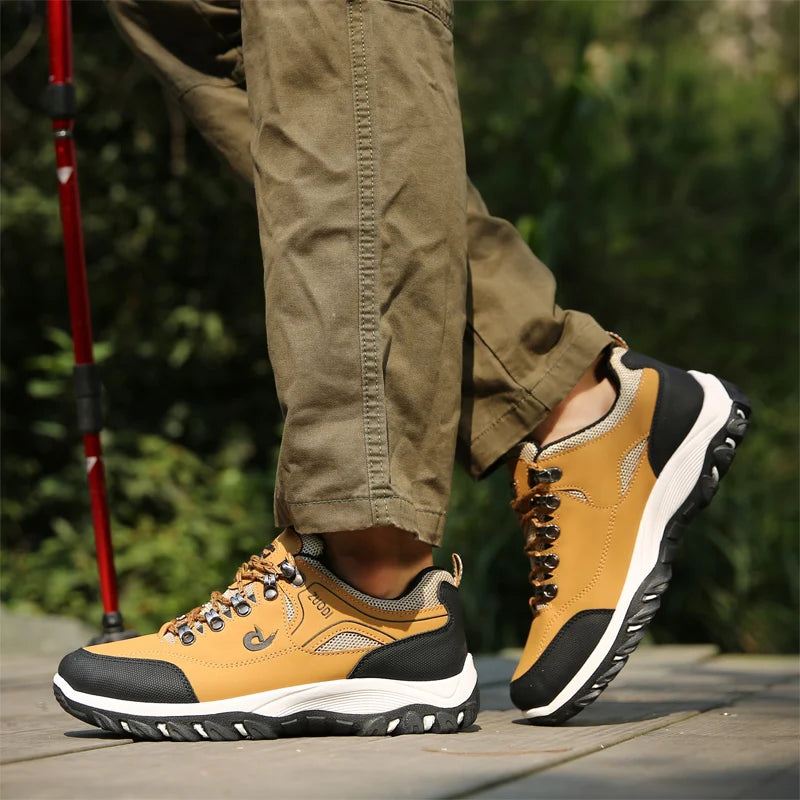 Men's Leather Casual Sneakers for Tennis and Walking