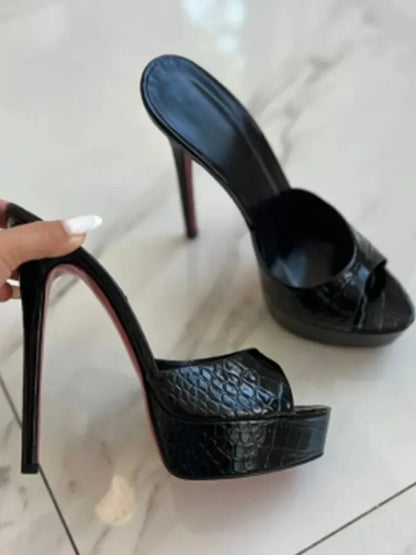 Women's Open Toe Stiletto Slippers for Summer
