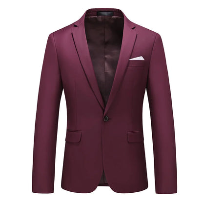 Bright Green Men's Blazer, Polyester Slim Fit Jacket