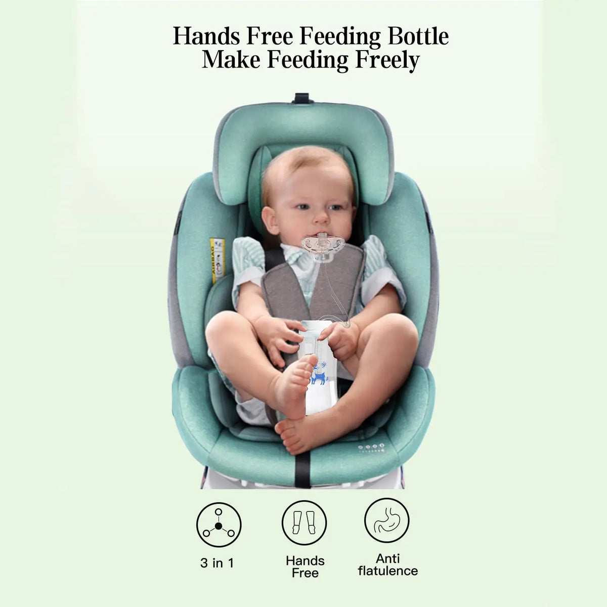 300ML Wide-neck Baby Bottle with Anti-Drop Gravity Ball