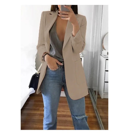 Slim Fit Polo Neck Cardigan Women's Coat