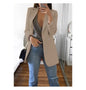 Slim Fit Polo Neck Cardigan Women's Coat