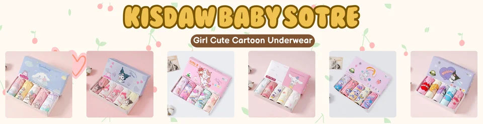 Girls Cotton Unicorn Cartoon Briefs Soft Underwear