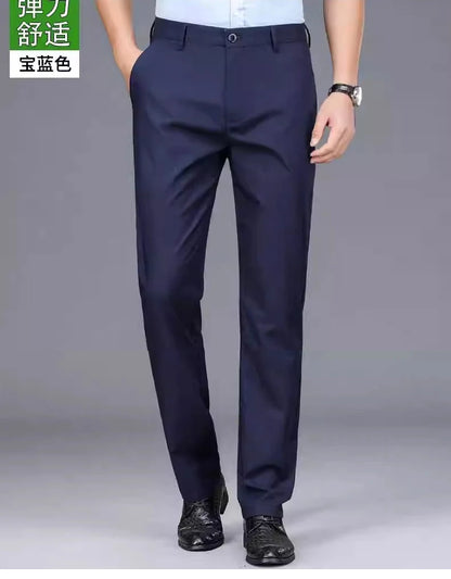 Men's Smart Casual Stretchy Fast Dry Trousers Black Navy