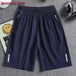 Men's Casual Running Shorts Black Gray Polyester