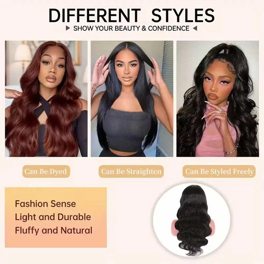 250% Body Wave Human Hair Wig 13x4 13x6 Lace Frontal