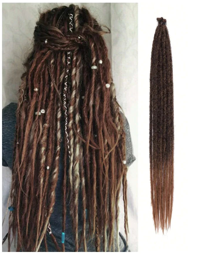 24 Inch Ombre Synthetic Dreadlock Extensions 10 Strands